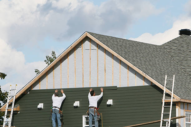 Professional Emergency Siding Repair technician working in Circle Pines, MN